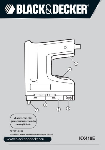 BlackandDecker Tacker- Kx418e - Type 2 - Instruction Manual (Ungheria)