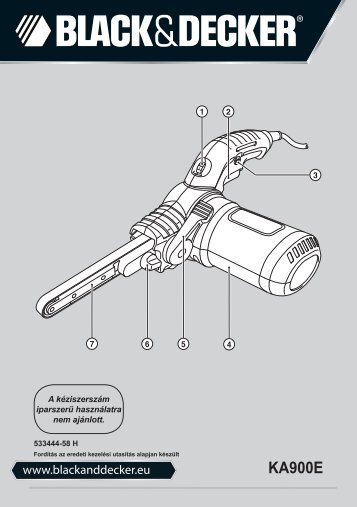 BlackandDecker Lima Elettrica- Ka900e - Type 1 - Instruction Manual (Ungheria)