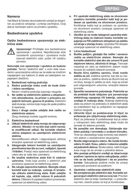 BlackandDecker Cacciavite- Bdcs36g - Type 1 - Instruction Manual (Balcani)