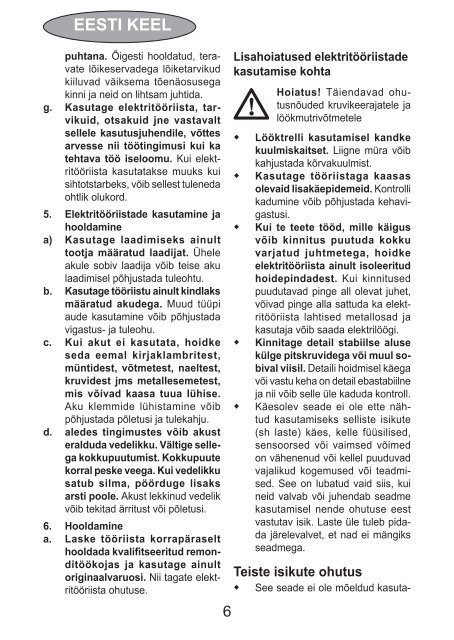 BlackandDecker Cacciavite- Bdcs36g - Type 1 - Instruction Manual (Estonia)