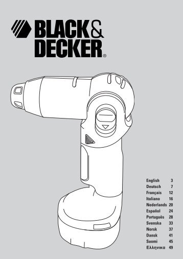 BlackandDecker Cacciavite Snza Cavo- Hp9096 - Type 1 - Instruction Manual (Europeo)
