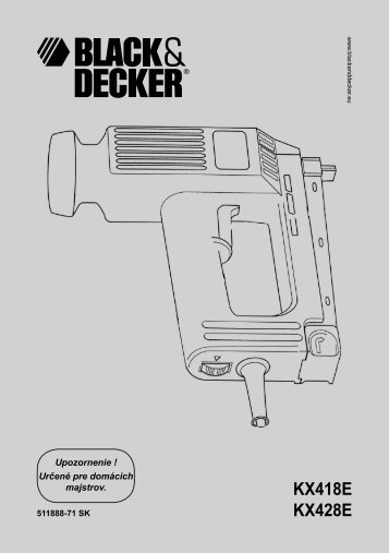 BlackandDecker Tacker- Kx428e - Type 1 - Instruction Manual (Slovacco)