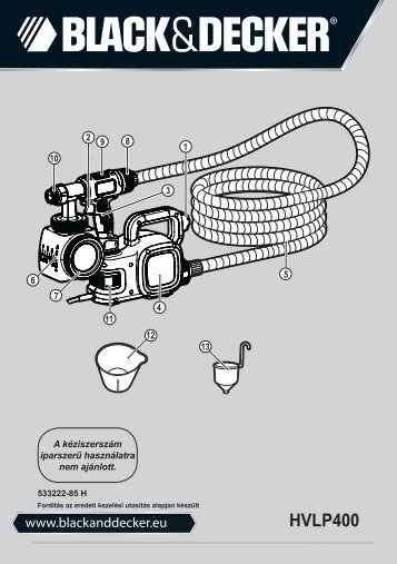 BlackandDecker Pistola A Spruzzo- Hvlp400 - Type 1 - Instruction Manual (Ungheria)