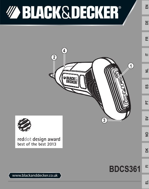 BlackandDecker Cacciavite- Bdcs361 - Type 1 - Instruction Manual (Europeo)