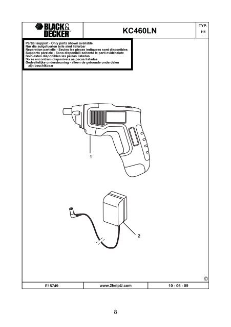 BlackandDecker Cacciavite- Kc460ln - Type H1 - Instruction Manual (Israele)