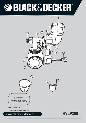 BlackandDecker Pistola A Spruzzo- Hvlp200 - Type 1 - Instruction Manual (Czech)