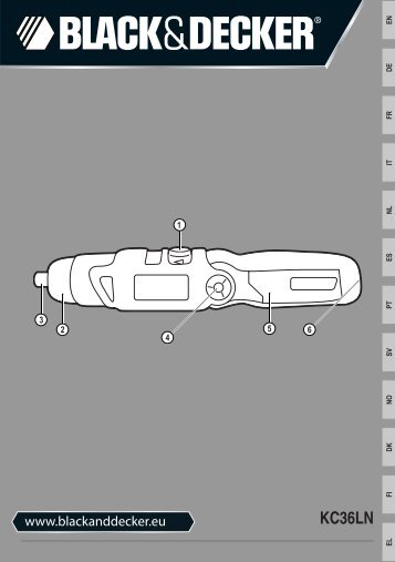 BlackandDecker Cacciavite Snza Cavo- Kc36ln - Type H1 - H2 - Instruction Manual (Europeo)