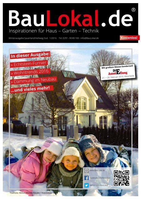 BauLokal.de - das Magazin Ausgabe 1 / 2016 Sauerland/HSK/Hellweg Süd. 