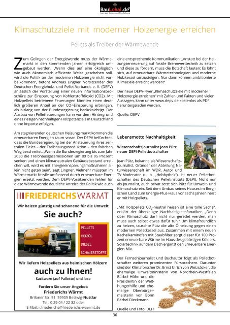 BauLokal.de - das Magazin Ausgabe 1 / 2016 Sauerland/HSK/Hellweg Süd. 