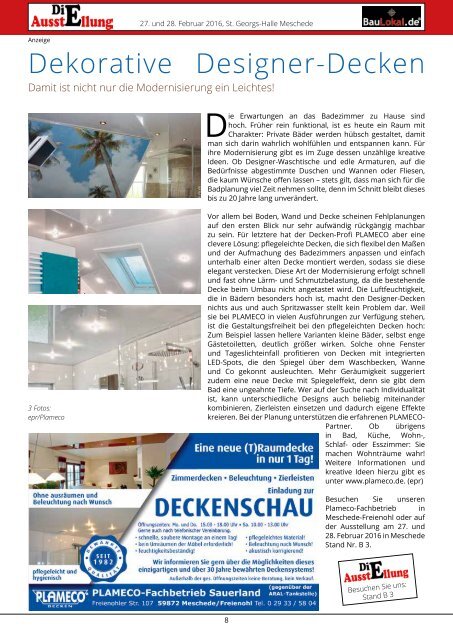 BauLokal.de - das Magazin Ausgabe 1 / 2016 Sauerland/HSK/Hellweg Süd. 