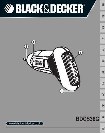 BlackandDecker Cacciavite- Bdcs36g - Type 1 - Instruction Manual (Europeo)