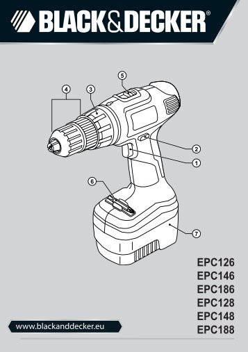 BlackandDecker Trapano Senza Cavo- Epc186 - Type H1 - Instruction Manual (Europeo Orientale)