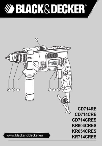 BlackandDecker Trapano Percussione- Cd714cres - Type 2 - Instruction Manual (Europeo Orientale)