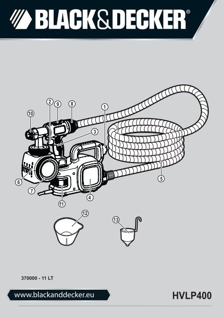 BlackandDecker Pistola A Spruzzo- Hvlp400 - Type 1 - Instruction Manual (Lituania)