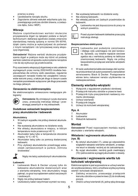 BlackandDecker Trapano Percussione- Egbl148 - Type H1 - Instruction Manual (Polonia)