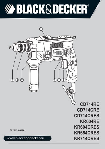 BlackandDecker Trapano Percussione- Cd714cres - Type 2 - Instruction Manual (Balcani)