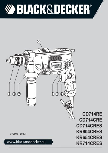 BlackandDecker Trapano Percussione- Cd714cres - Type 2 - Instruction Manual (Lituania)