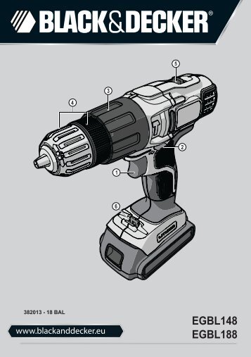 BlackandDecker Trapano Percussione- Egbl148 - Type H1 - Instruction Manual (Balcani)