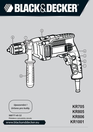 BlackandDecker Trapano- Kr806k - Type 1 - Instruction Manual (Czech)