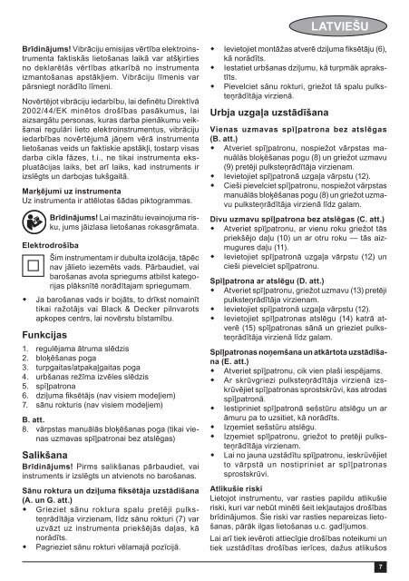 BlackandDecker Trapano Percussione- Kr604cres - Type 2 - Instruction Manual (Lettonia)