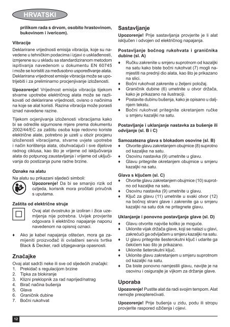 BlackandDecker Trapano Percussione- Kr653 - Type 1 - Instruction Manual (Balcani)