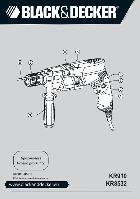 BlackandDecker Trapano Percussione- Kr910 - Type 2 - Instruction Manual (Czech)