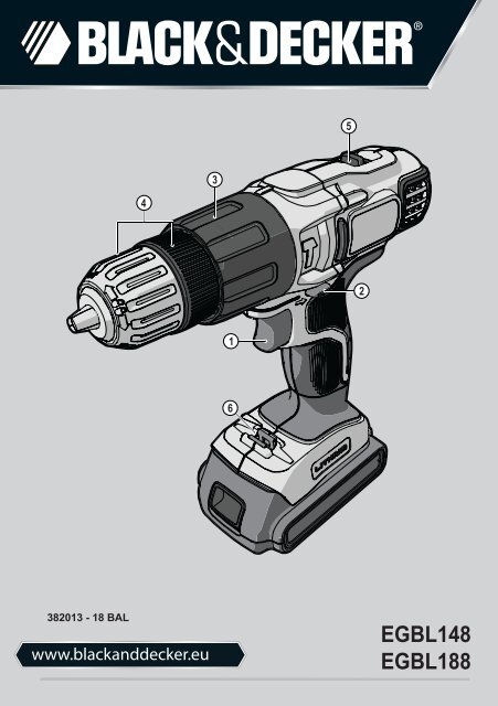 BlackandDecker Trapano Percussione- Egbl188 - Type H1 - Instruction Manual (Balcani)