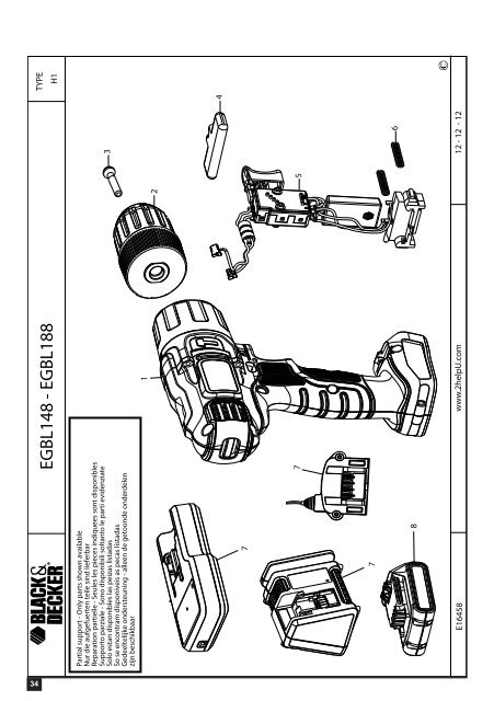 BlackandDecker Trapano Percussione- Egbl188 - Type H1 - Instruction Manual (Balcani)