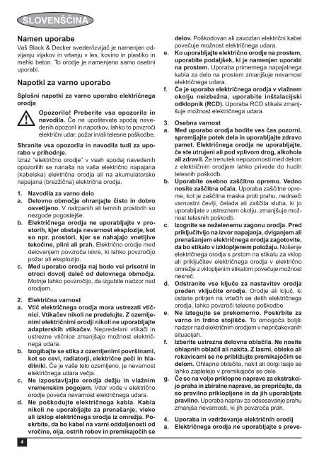 BlackandDecker Trapano Percussione- Egbl188 - Type H1 - Instruction Manual (Balcani)