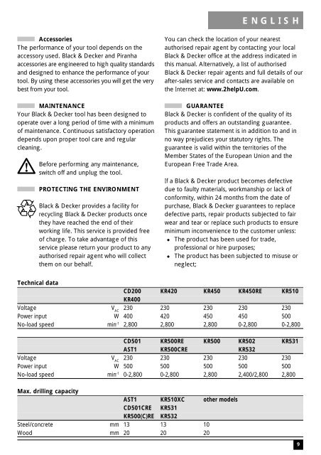 BlackandDecker Trapano- Ast1 - Type 1 - Instruction Manual (Inglese)