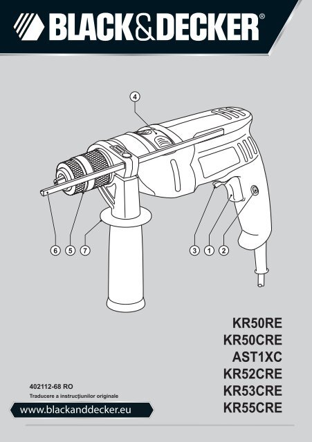 BlackandDecker Trapano- Kr50cre - Type 2 - Instruction Manual (Romania)