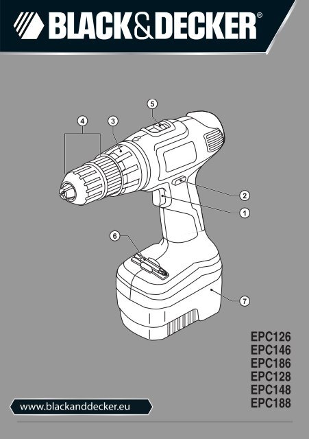 BlackandDecker Trapano Senza Cavo- Epc146 - Type H1 - Instruction Manual (Europeo)