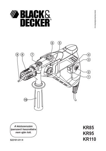 BlackandDecker Trapano Percussione- Kr85 - Type 1-2 - Instruction Manual (Ungheria)