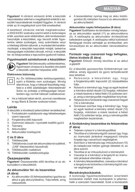 BlackandDecker Trapano Senza Cavo- Epc14 - Type H1 - Instruction Manual (Europeo Orientale)