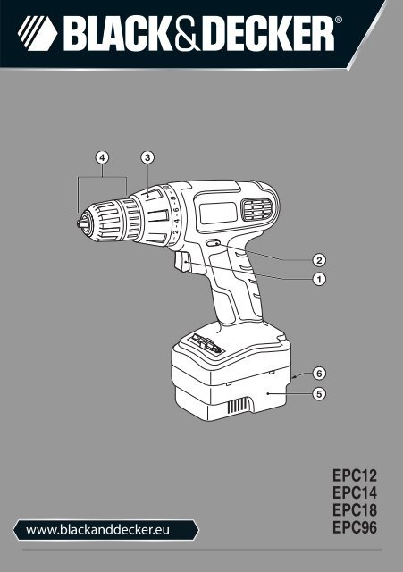 BlackandDecker Trapano Senza Cavo- Epc14 - Type H1 - Instruction Manual (Europeo)