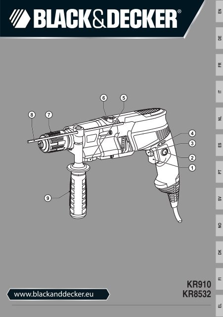 BlackandDecker Trapano Percussione- Kr910 - Type 2 - Instruction Manual (Europeo)