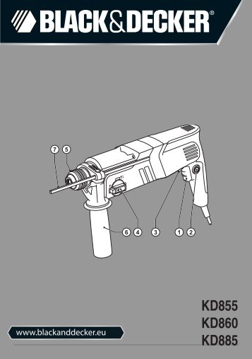 BlackandDecker Martello Ruotante- Kd855 - Type 1 - Instruction Manual (Europeo)