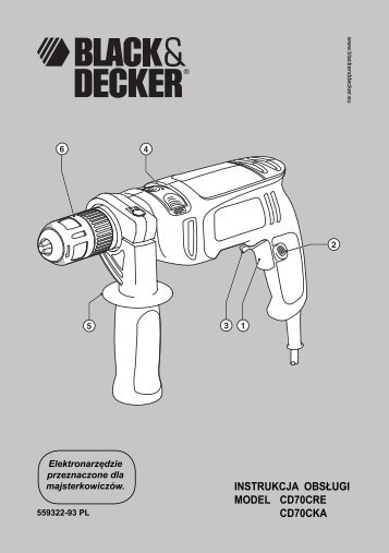 BlackandDecker Trapano- Cd70cka - Type 1 - Instruction Manual (Polonia)