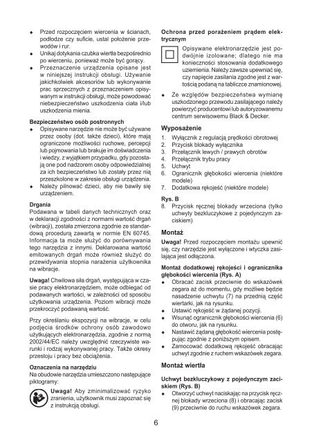 BlackandDecker Trapano Percussione- Kr714cres - Type 1 - Instruction Manual (Polonia)