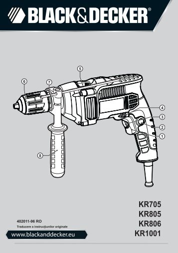 BlackandDecker Trapano- Kr805 - Type 1 - Instruction Manual (Romania)