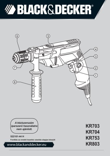 BlackandDecker Trapano Percussione- Kr803 - Type 1 - Instruction Manual (Ungheria)