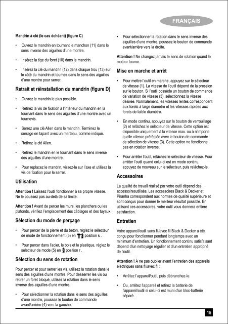 BlackandDecker Trapano Percussione- Kr1001 - Type 1 - Instruction Manual (Inglese - Arabo)