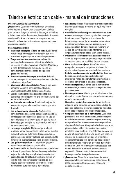 BlackandDecker Trapano Percussione- Kd661 - Type 1 - Instruction Manual