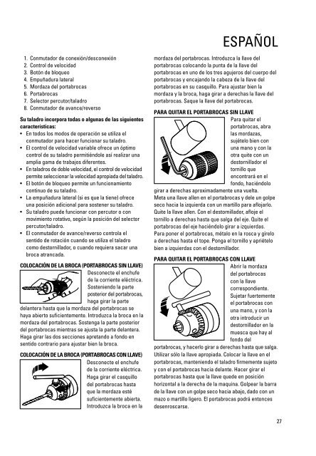 BlackandDecker Trapano Percussione- Kd661 - Type 1 - Instruction Manual