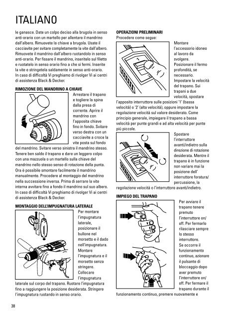 BlackandDecker Trapano Percussione- Kd661 - Type 1 - Instruction Manual