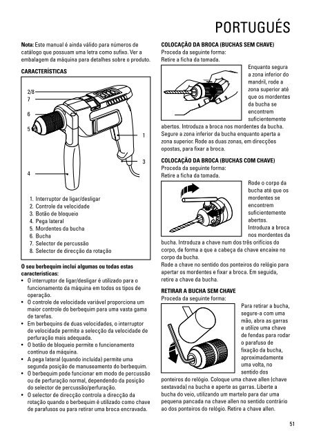 BlackandDecker Trapano Percussione- Kd661 - Type 1 - Instruction Manual