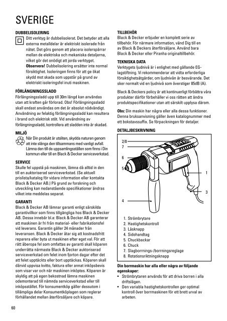 BlackandDecker Trapano Percussione- Kd661 - Type 1 - Instruction Manual