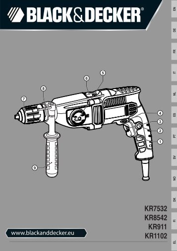 BlackandDecker Trapano- Kr8542 - Type 1 - Instruction Manual (Europeo)