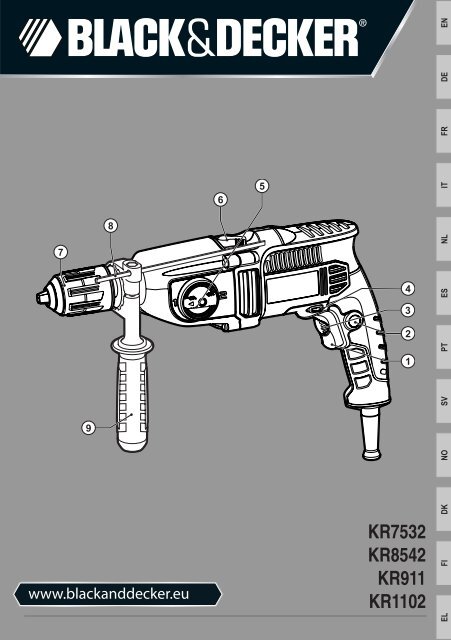 BlackandDecker Trapano- Kr8542 - Type 1 - Instruction Manual (Europeo)