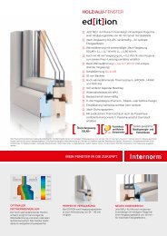 Infoblatt zu EDITION Fenster - Holz Balk